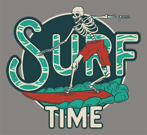 surfer skeleton